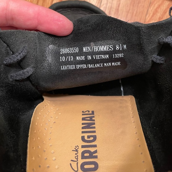 Clarks Wallabee Run Black Nubuck 26063550 Size US M8.5 RARE - Picture 7 of 8